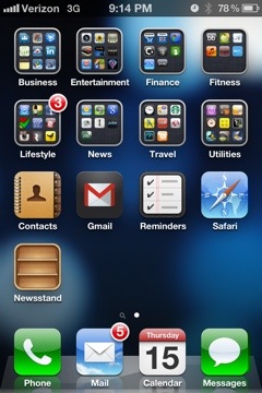 An iPhone Home Screen