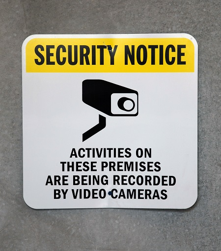 A Security Notice Sign