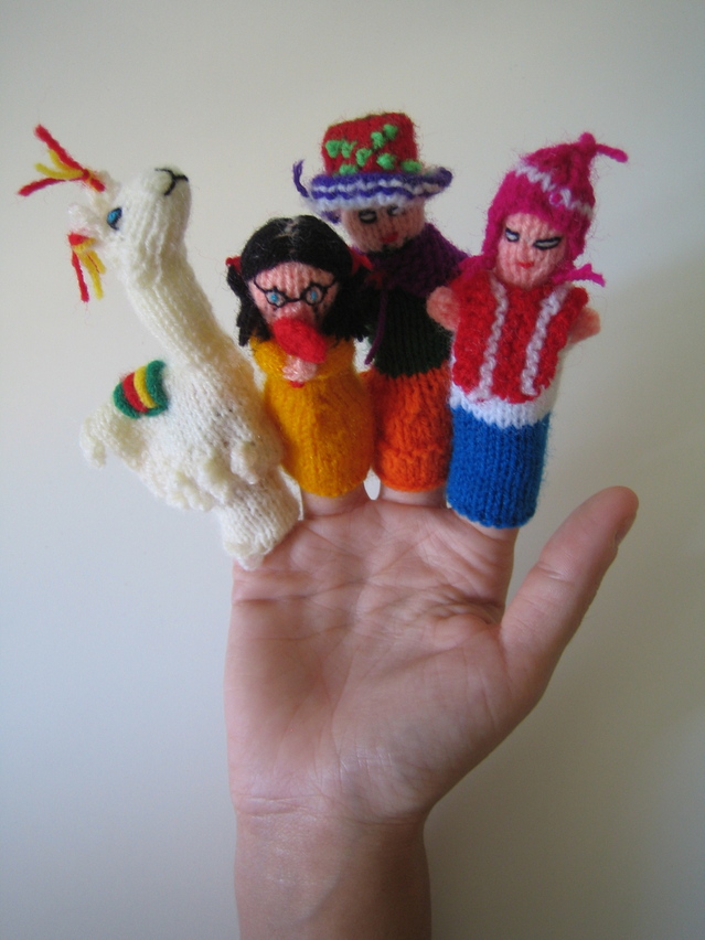 Finger Puppets on a Hand